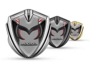 Mazda Emblème Métal Insigne Style Course Finition Lustrée